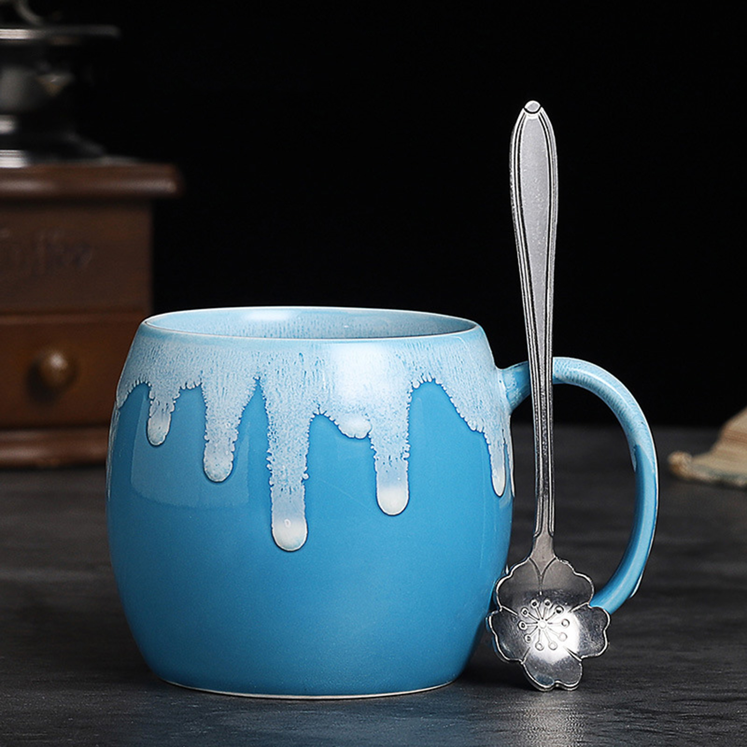 Individuality Creative Ceramic Coffee Oil Drops Mug 3