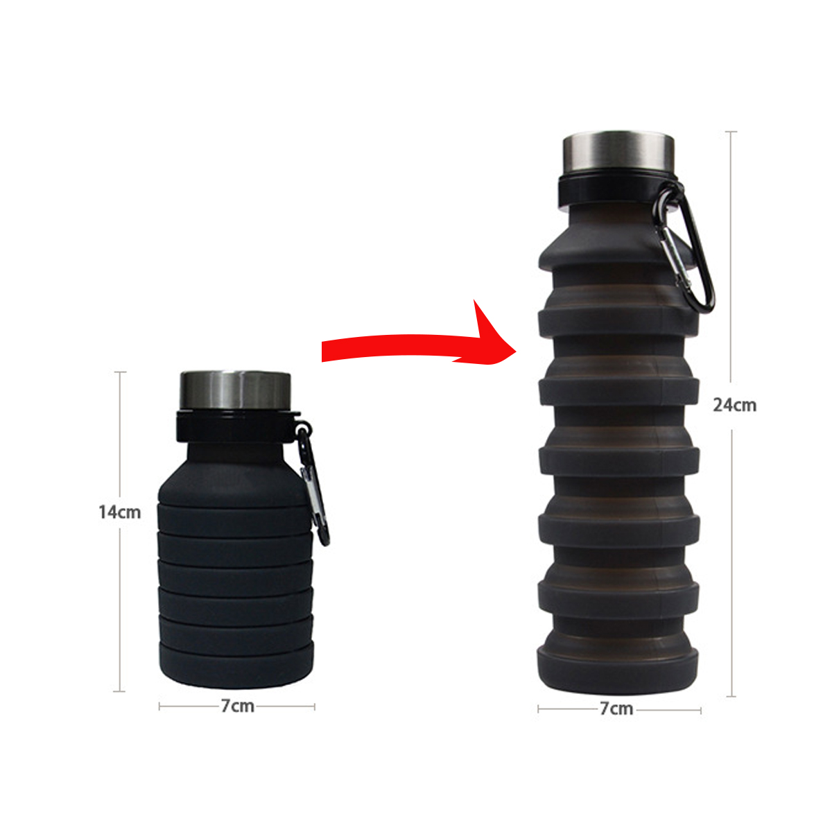Foldable Silicone Water Bottle 1