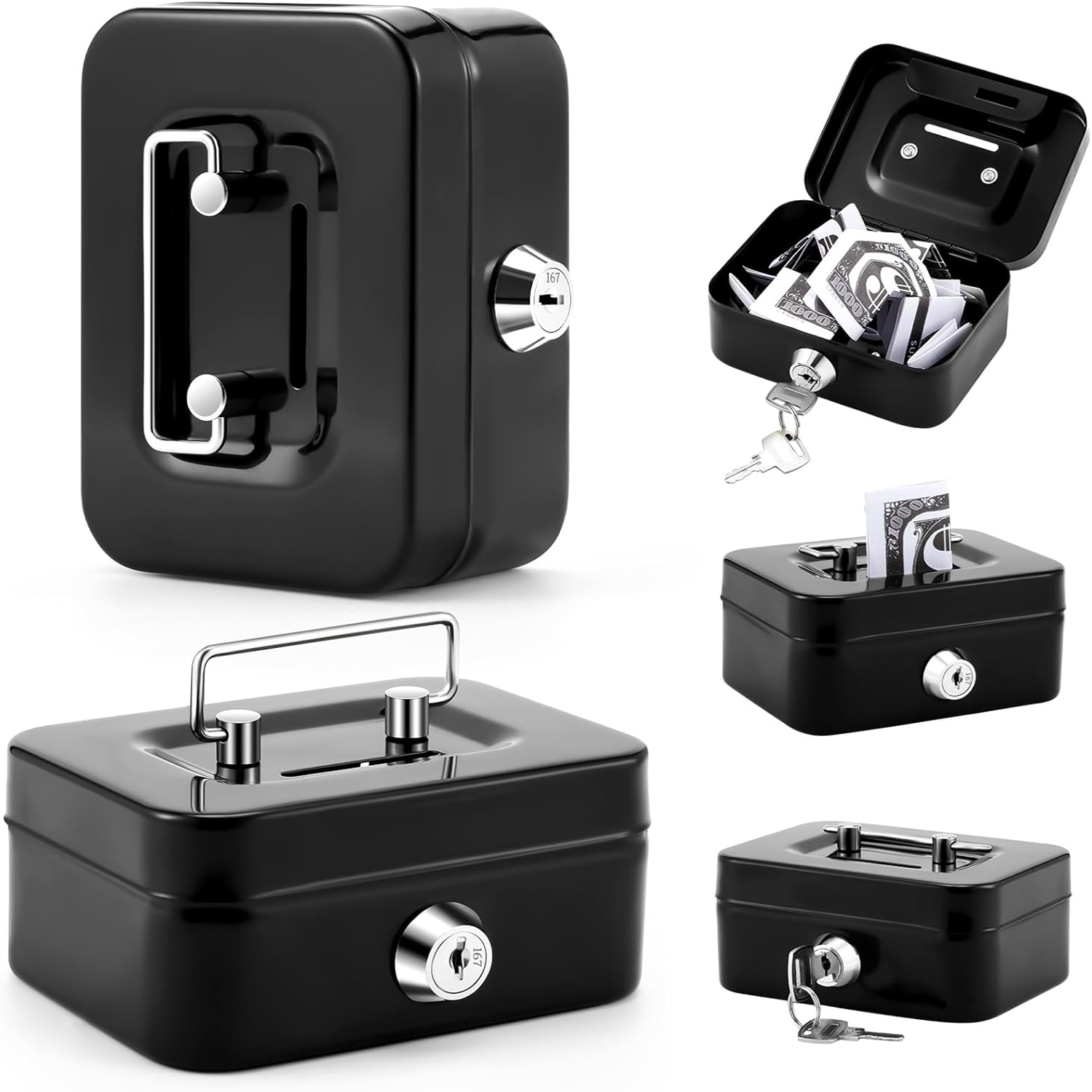Small Cash Box w/ Lock and Slot 4