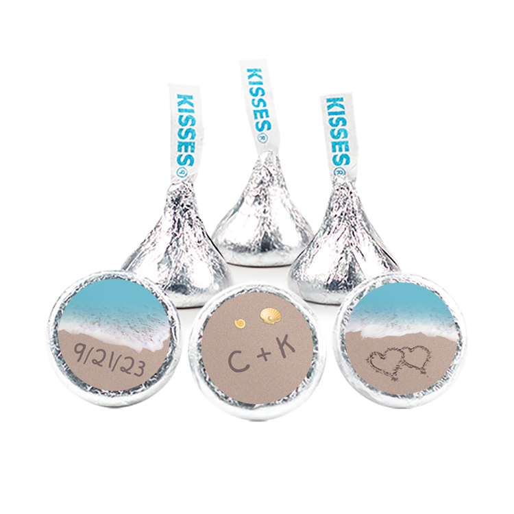 Wedding Beach Design - Hershey's Kisses w/ Full Color Label 2