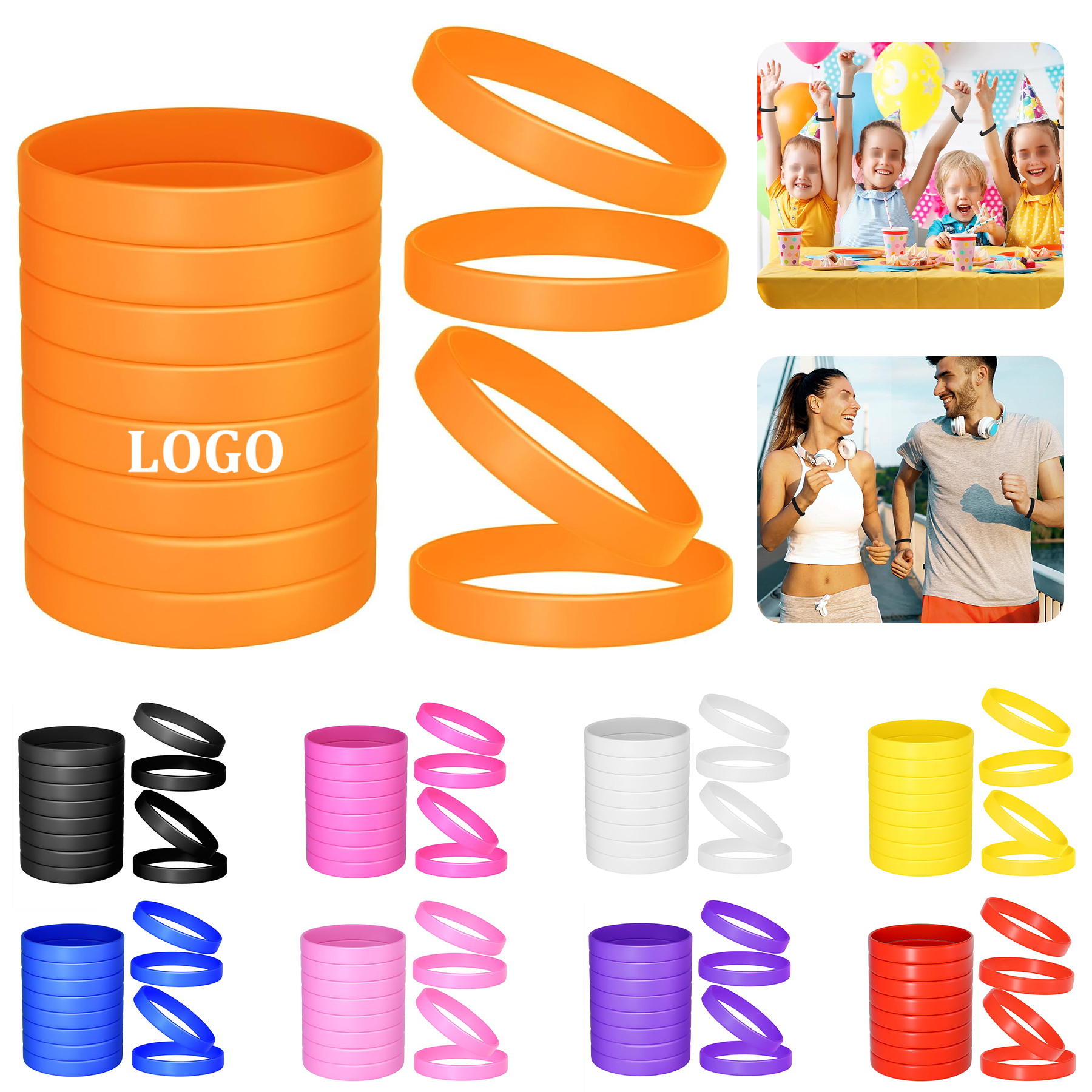 Color Blank Rubber Wristbands 11