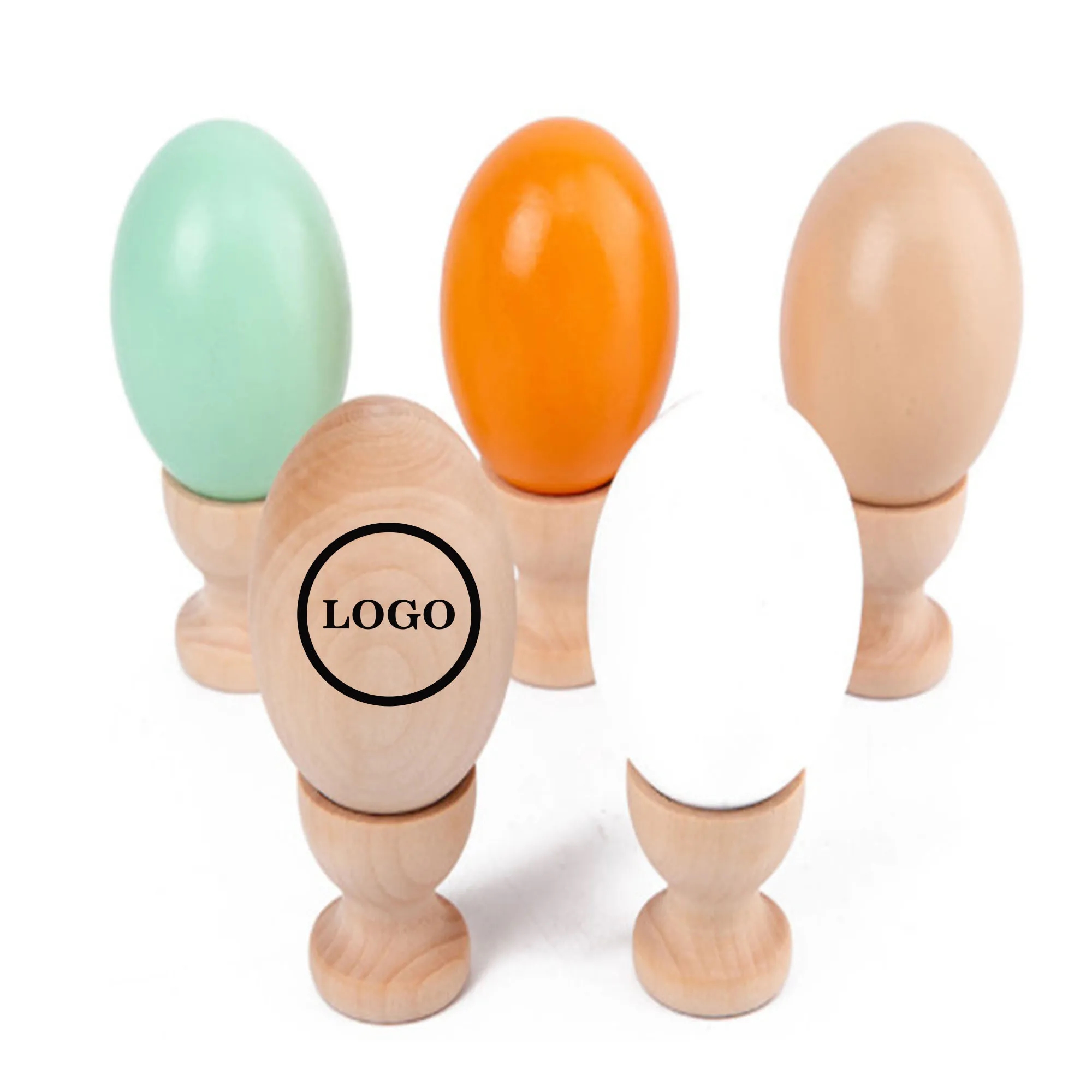 MOQ50 DIY Wooden Imitation Easter Egg