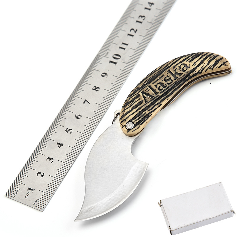 Leaf Shape Stainless Steel Folding Pocket Knife 5