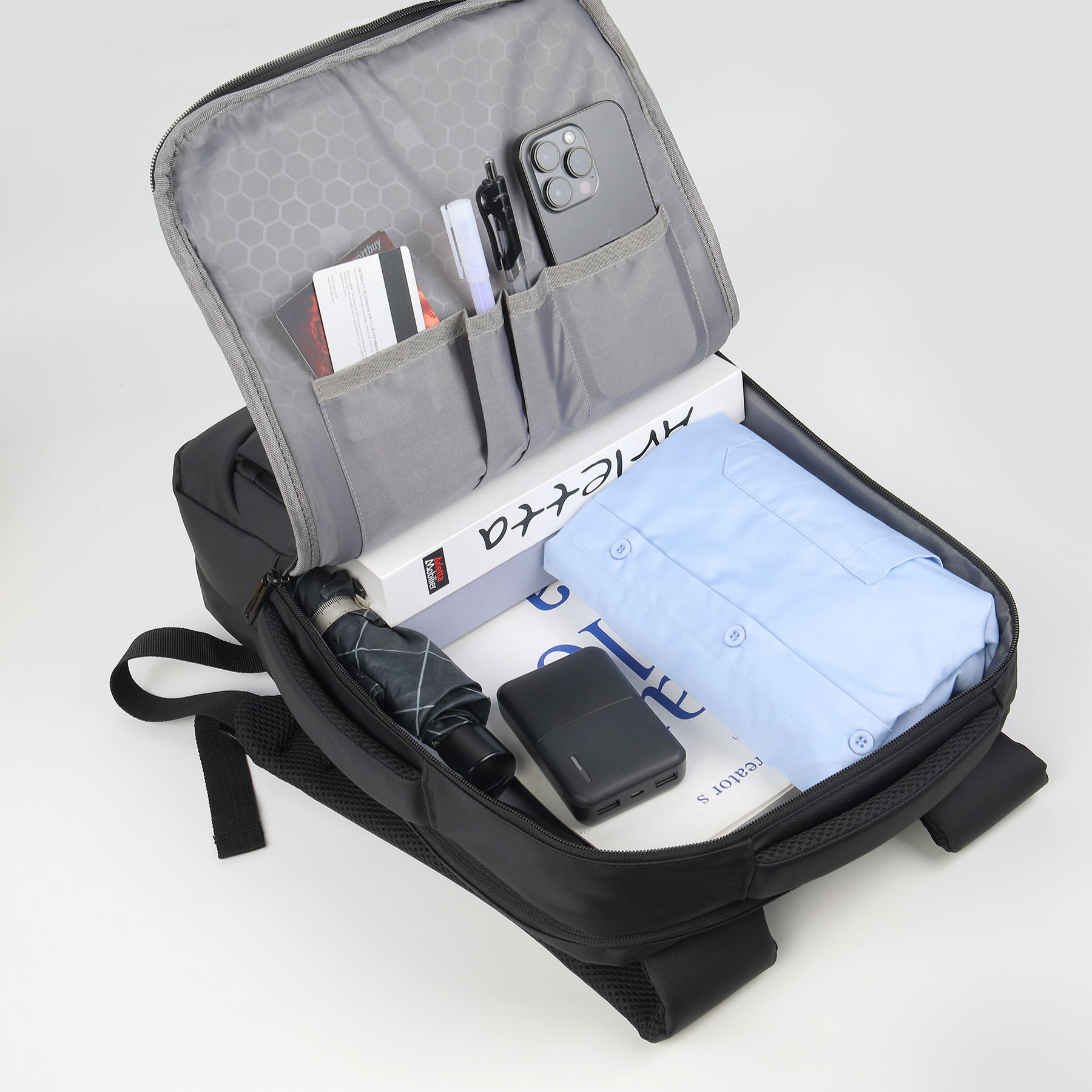 Carry On 3-Way Convertible PU Leather Laptop Backpack 8