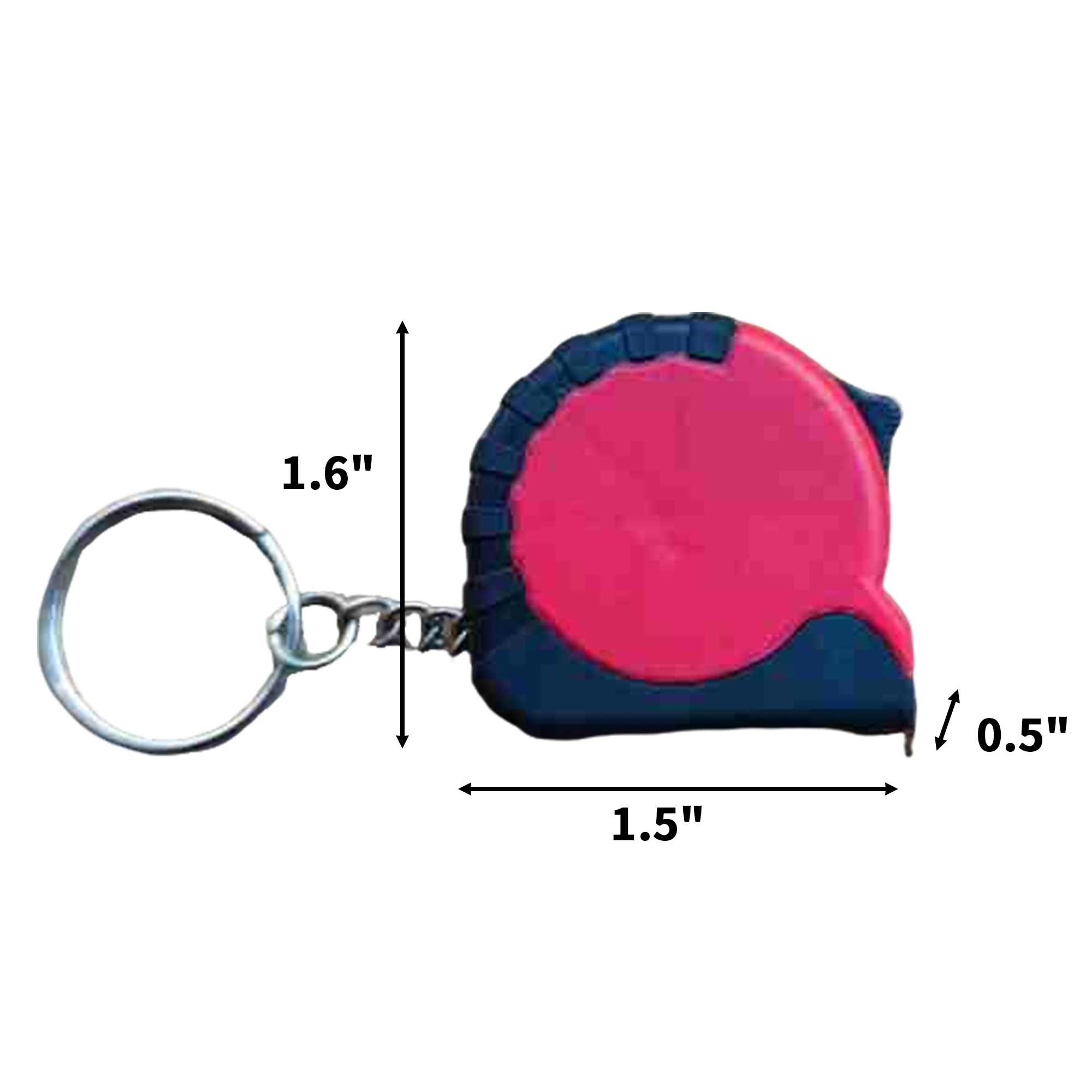 Retractable Tape Measure Keychain Dual Scale 7