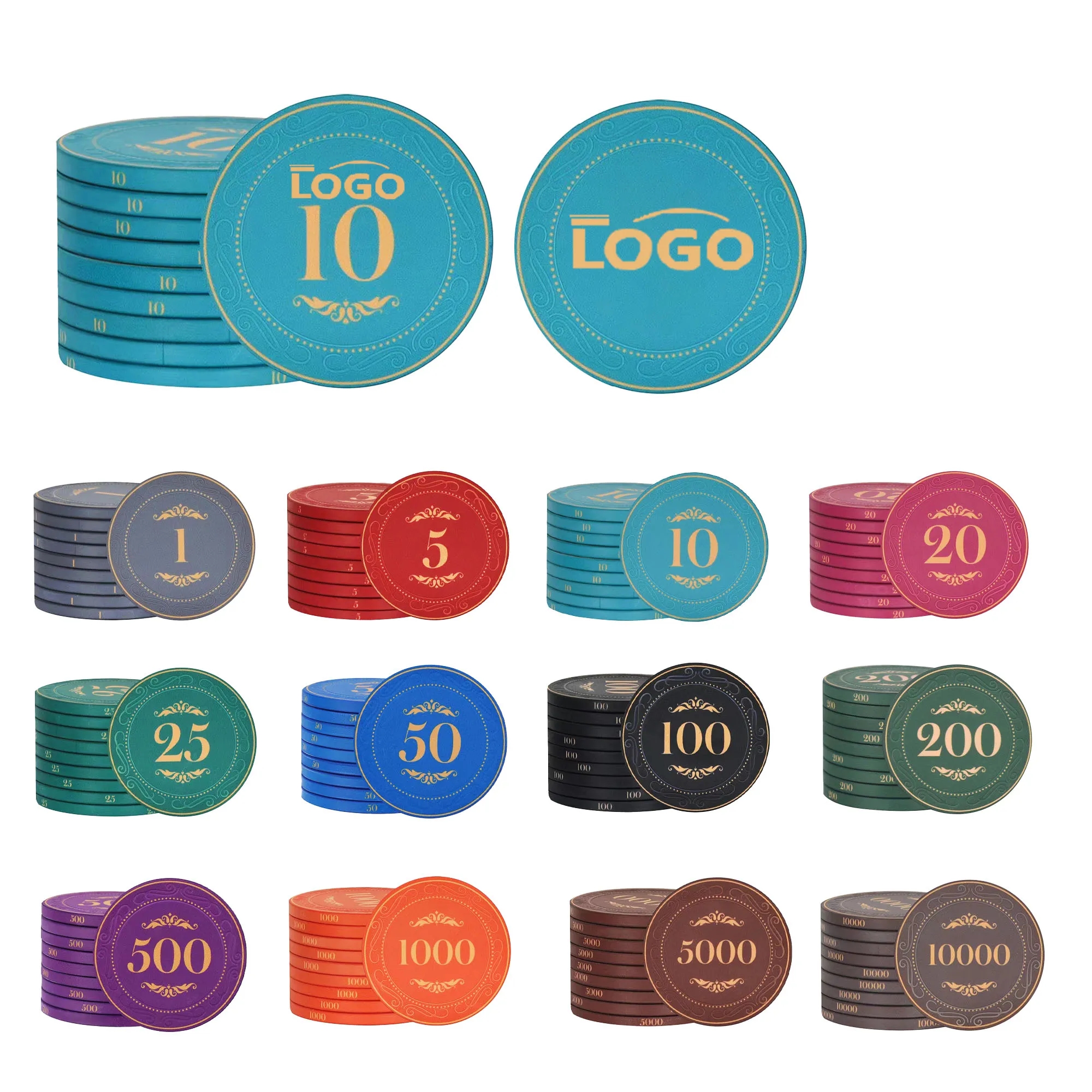Casino Gambling House Ceramic Poker Chips 2
