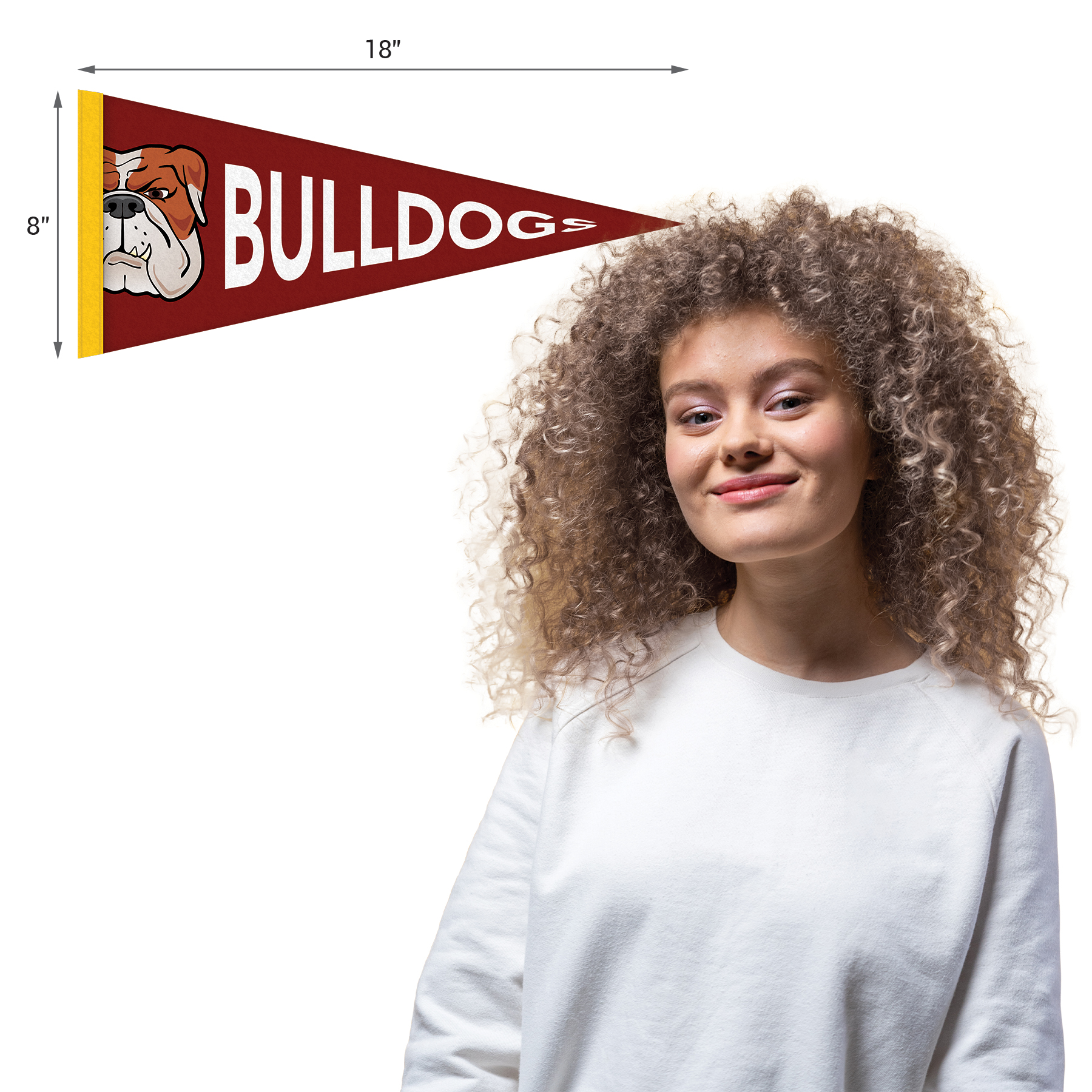8" x 18" Digitally Printed Single Sided Custom Felt Pennant 7