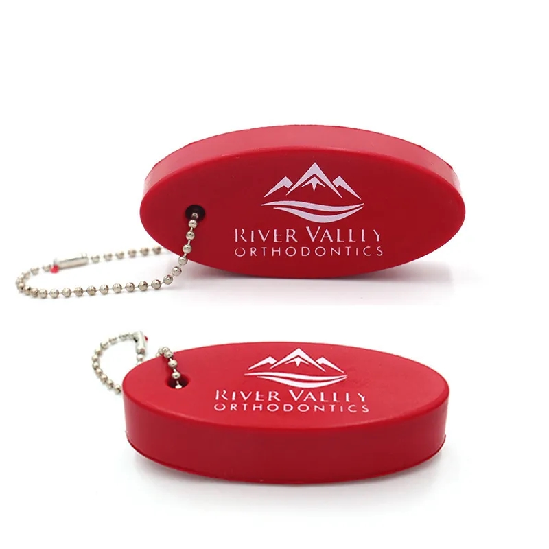 Oval PU Float Keychain 6