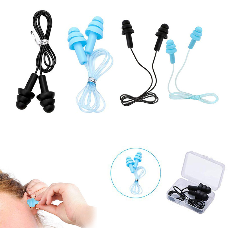 Anti-Noise Corded Triple Flanged Earplugs in Box 1