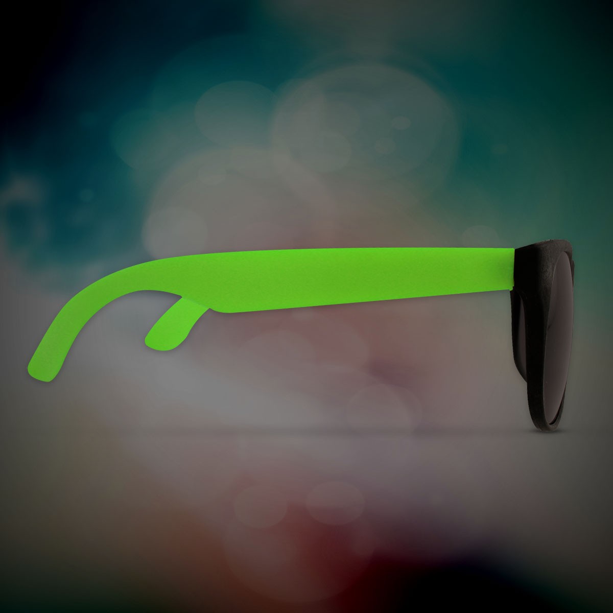 Custom Green Neon Billboard Sunglasses, printed lenses glasses