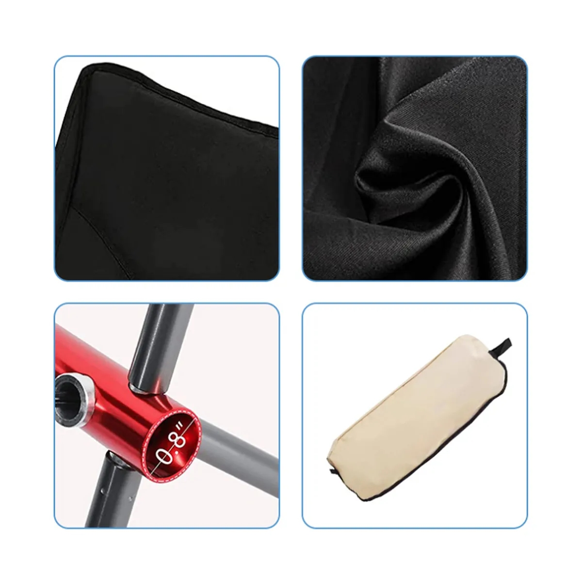 Outdoor Camping Picnic Portable Backrest Fishing Chair 3