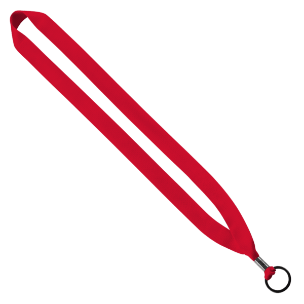 3/4" Polyester Lanyard with Metal Crimp & Split-Ring 36