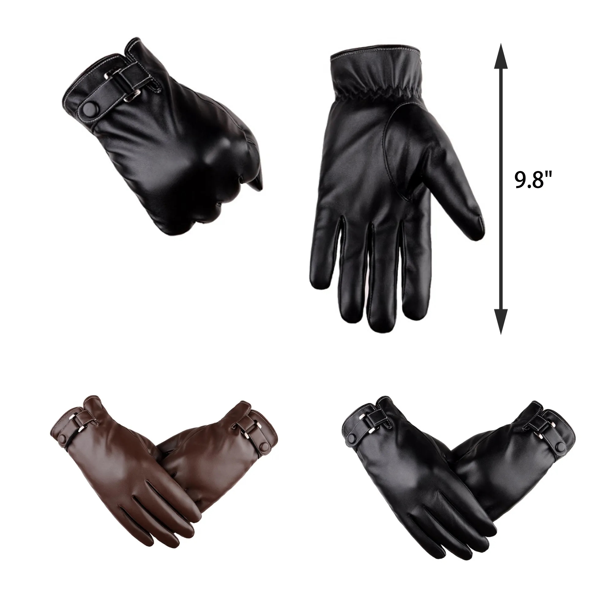 Winter Thermal Leather Gloves 3