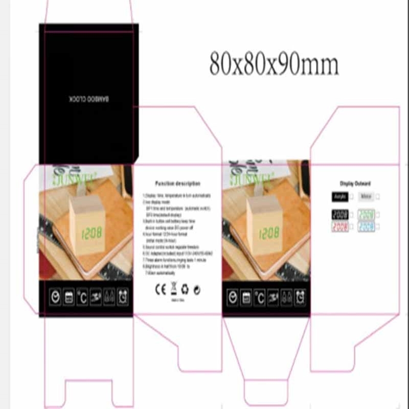 LED Cube Alarm Clock With USB 8