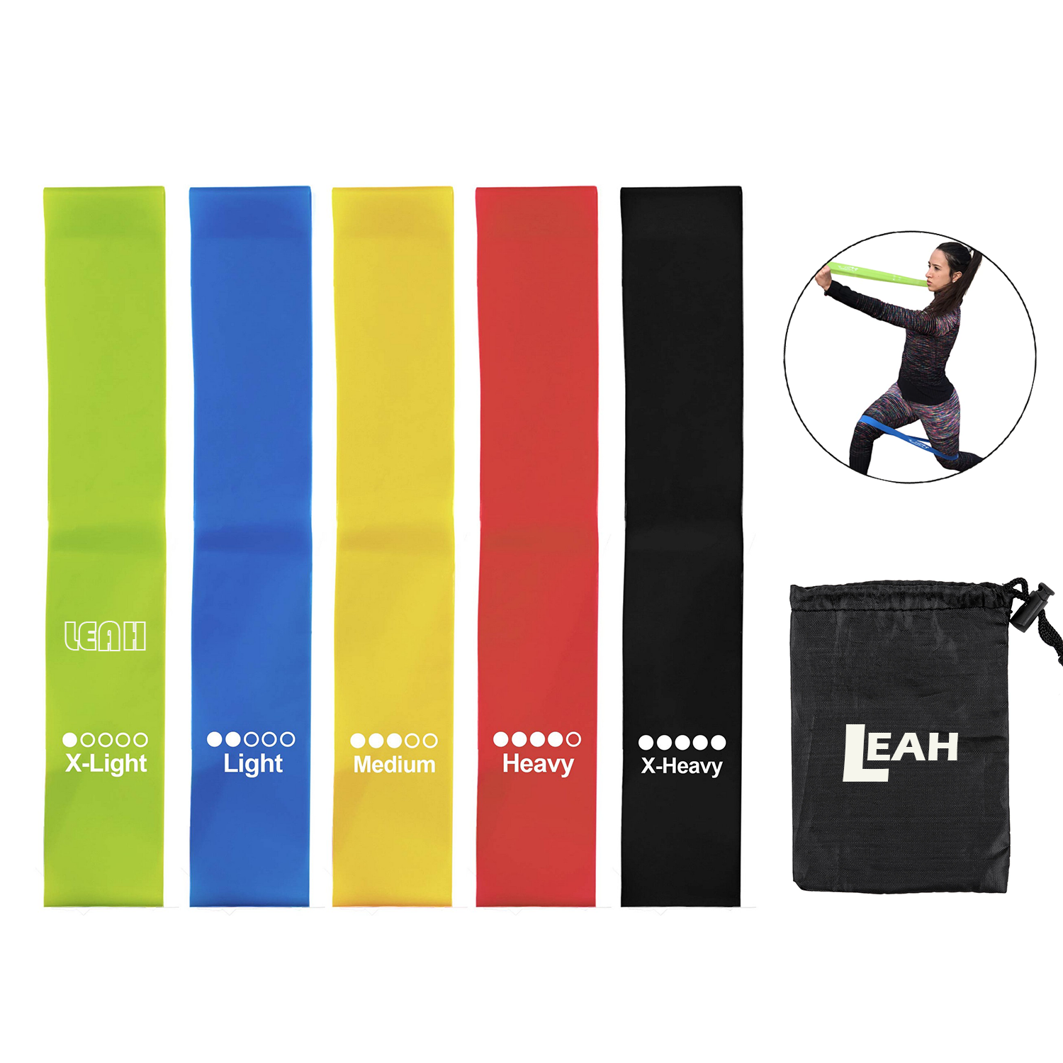 Yoga Resistance Bands with Pouch 1