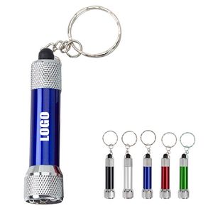Compact LED Flashlight With Key Ring And Aluminum Design Twist Activation 5