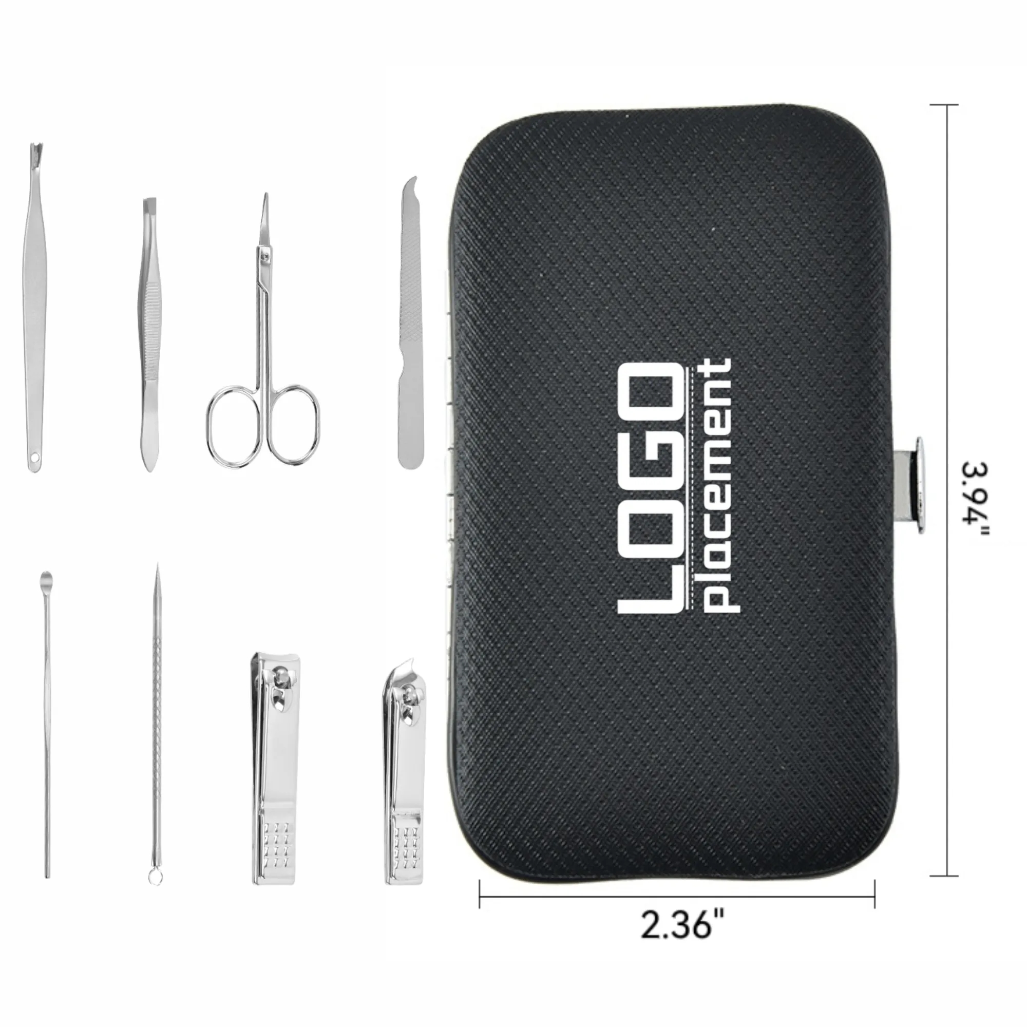 Portable 8-Piece Stainless Steel Nail Care Kit 4