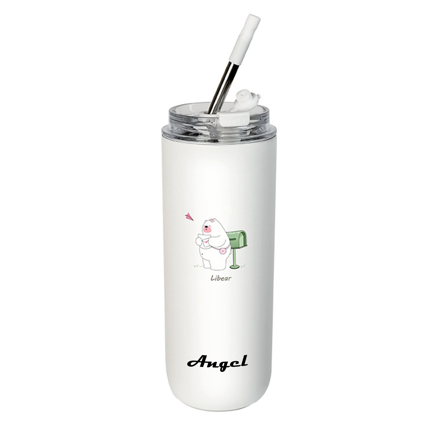 17Oz Insulated Travel Tumbler With Straw And Lids 2