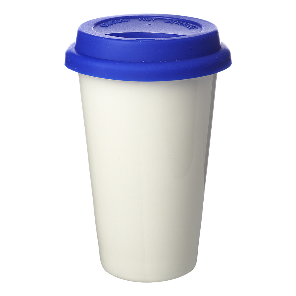 11 oz. Double Wall Ceramic Tumblers with Lid 35