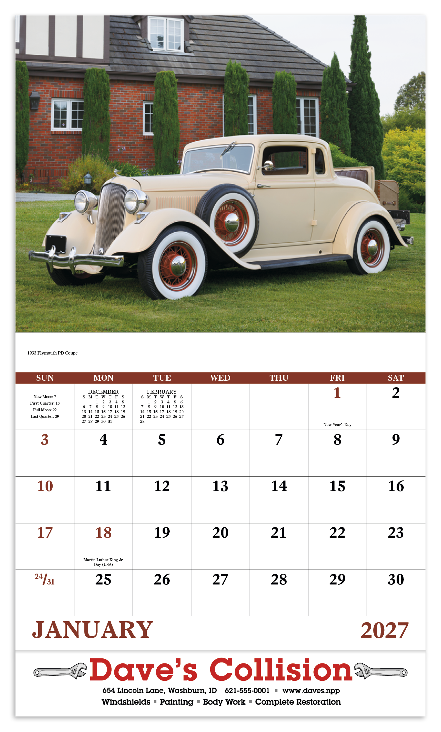 Good Value™ Antique Autos Calendar 55