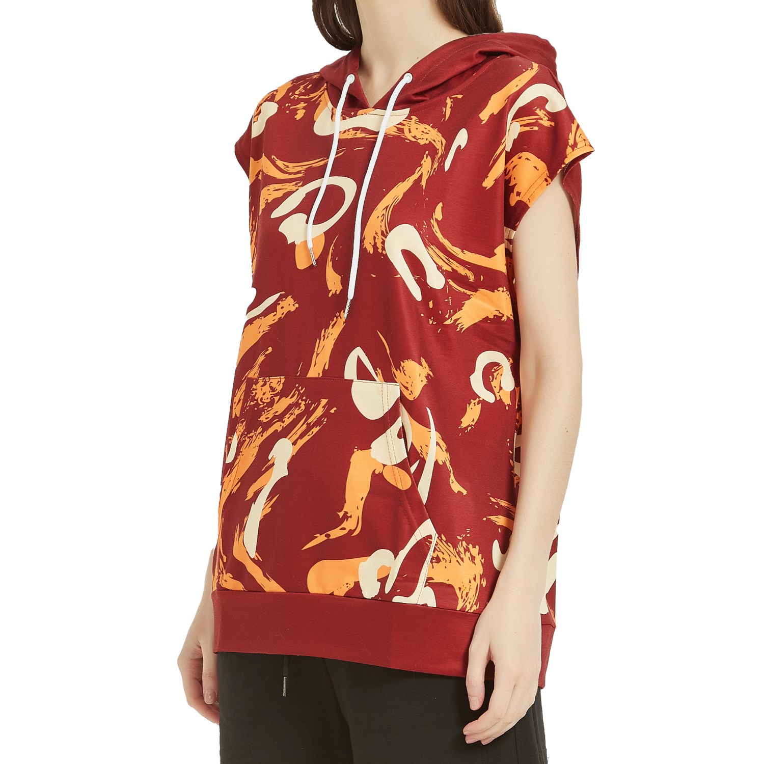Unisex 250 GSM Comfort Fleece Sleeveless Pullover Hoodies 4
