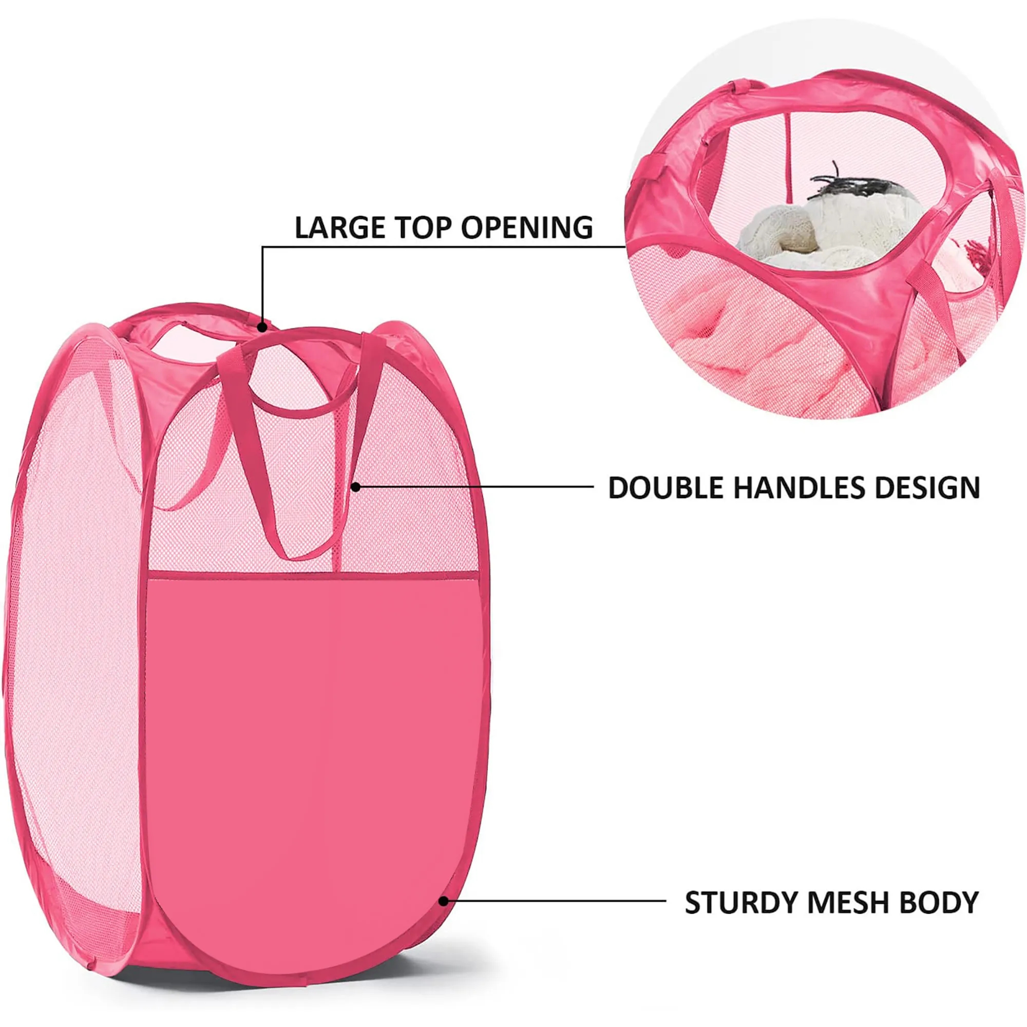 Folding Mesh Laundry Basket 6