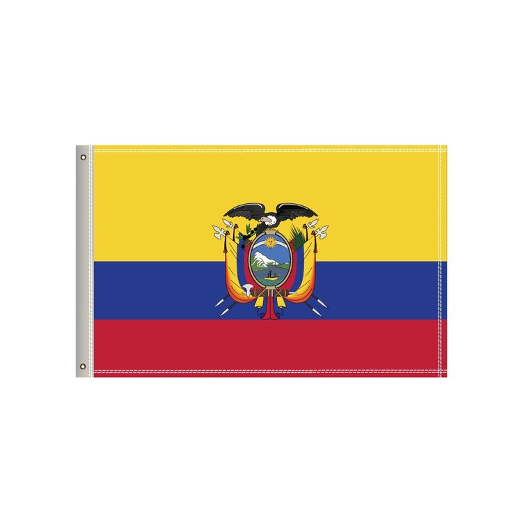 National Flag, Ecuador, Double-Sided - 36"W x 24"H 2