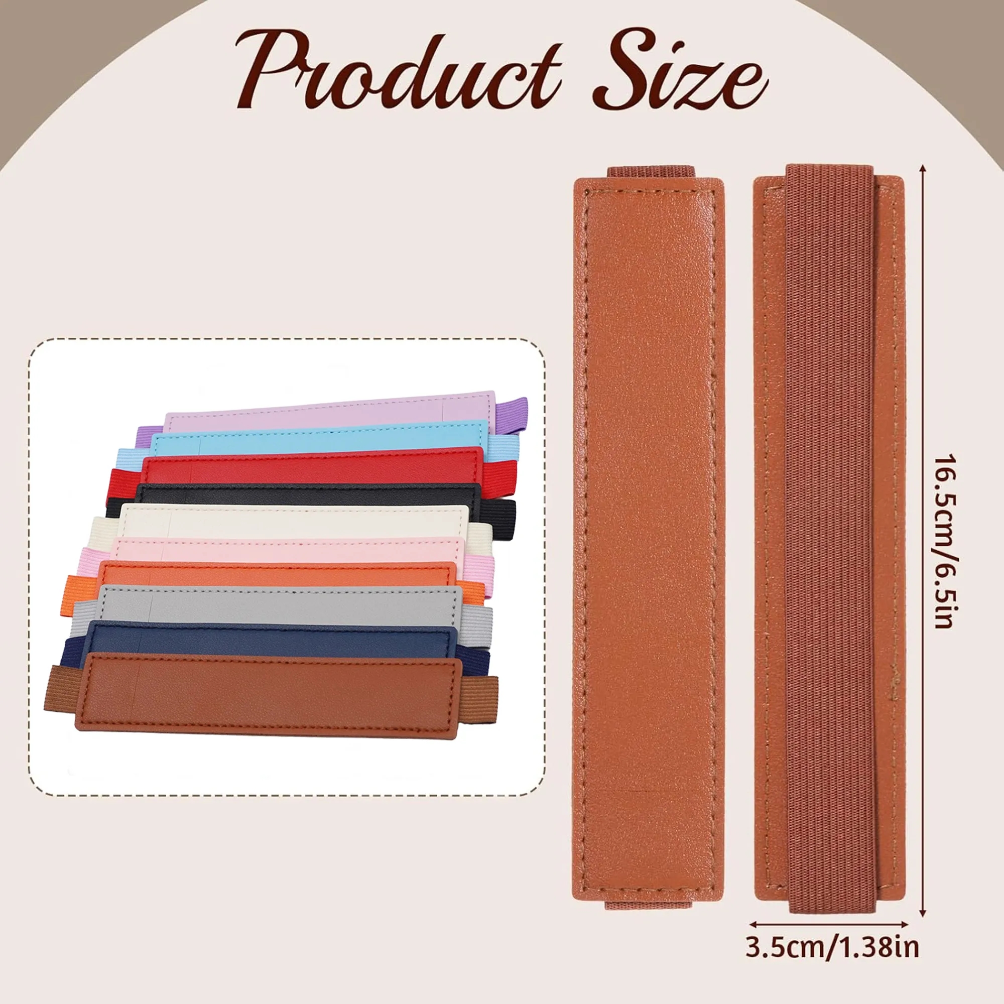 Adjustable Leather Notebook Pen Holder 3