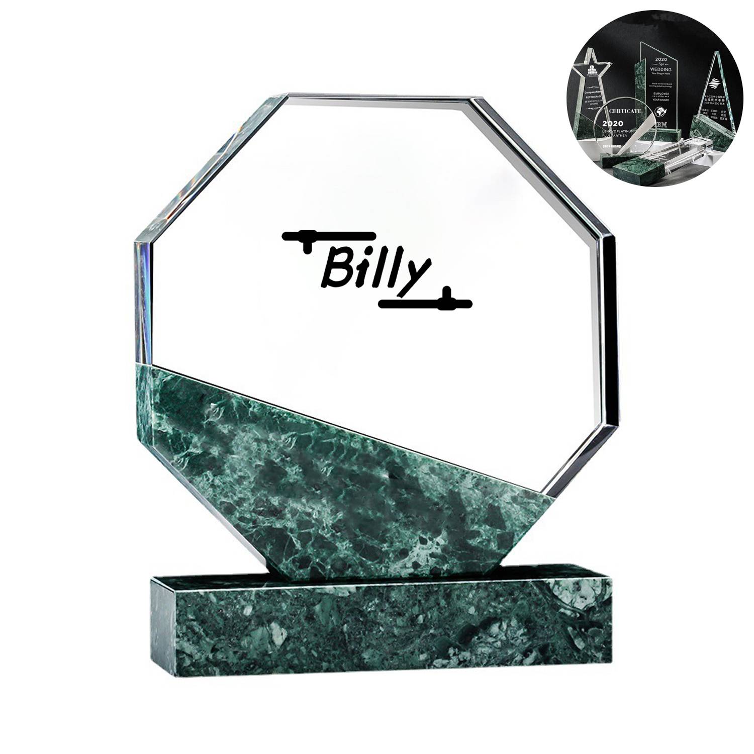 Customized Marble Crystal Trophy 2