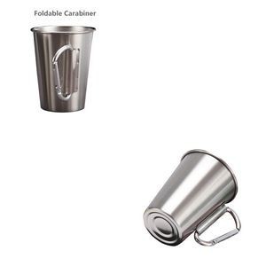 350ML Stainless Steel Cup With Carabiner Handle 2