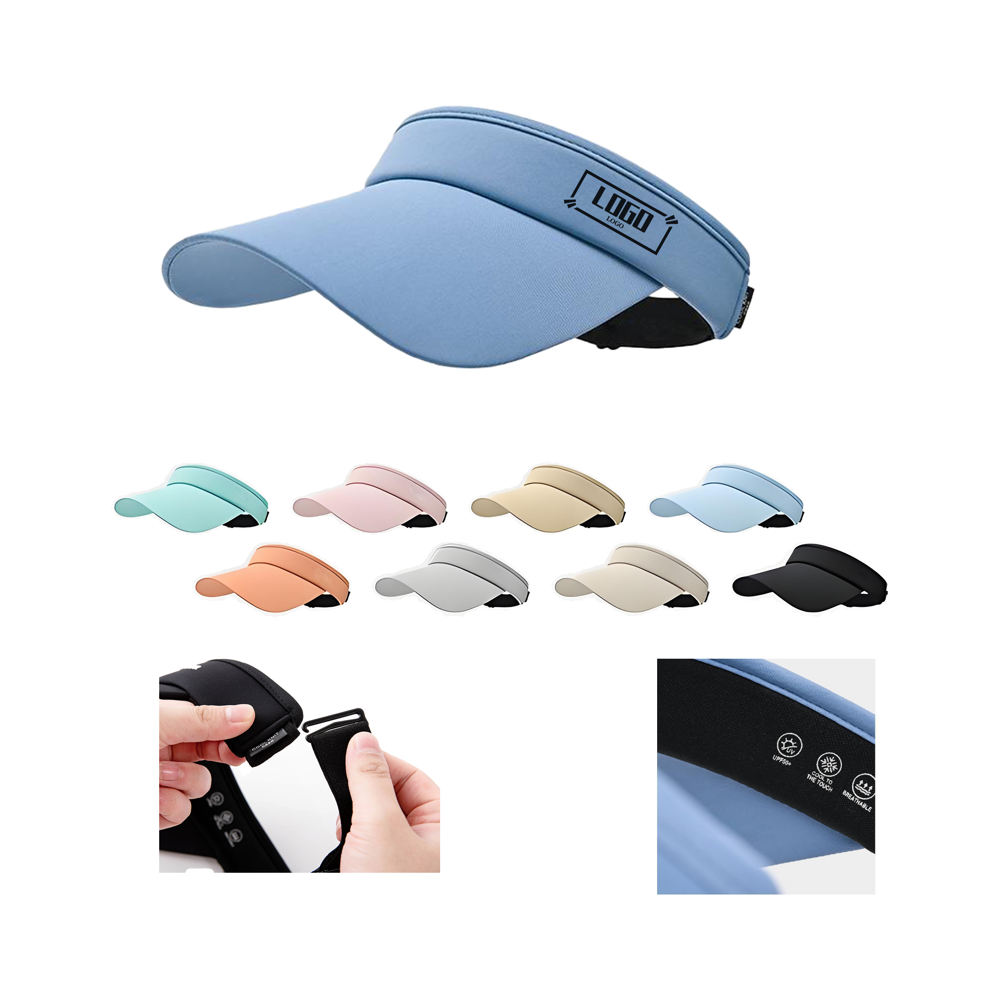 Wide Brim Open Top Sun Visor 3