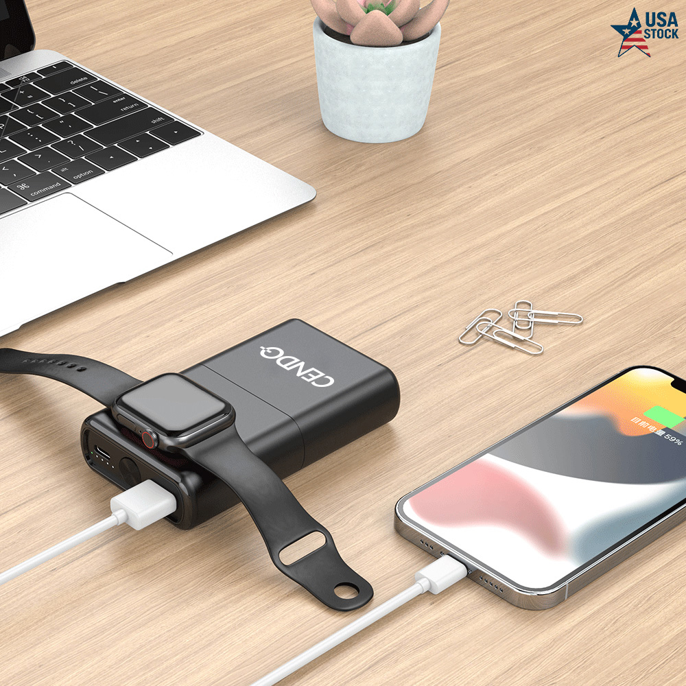 10,000mAh Wireless Power Bank with Apple Watch Charger 2