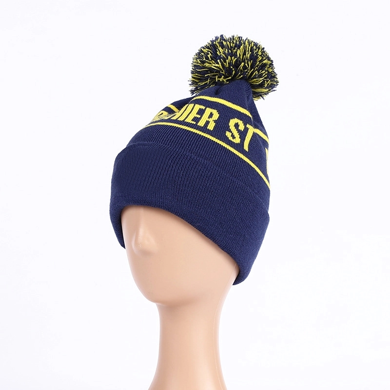Warm Winter Custom Logo Domed Knitted Hat 3