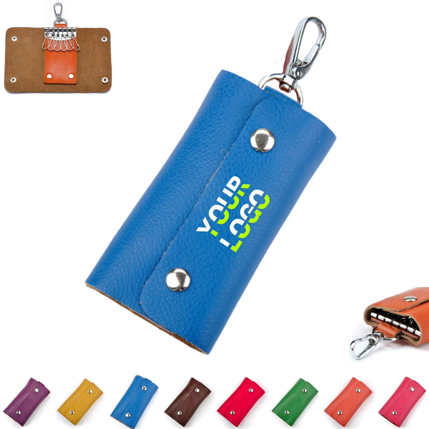 Genuine Leather Key Case Wallet 2