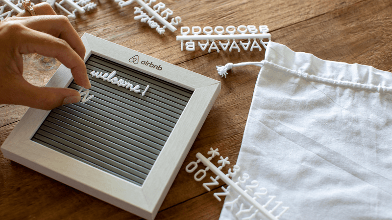 Cipher Wood Frame with Plastic Letter Board 13