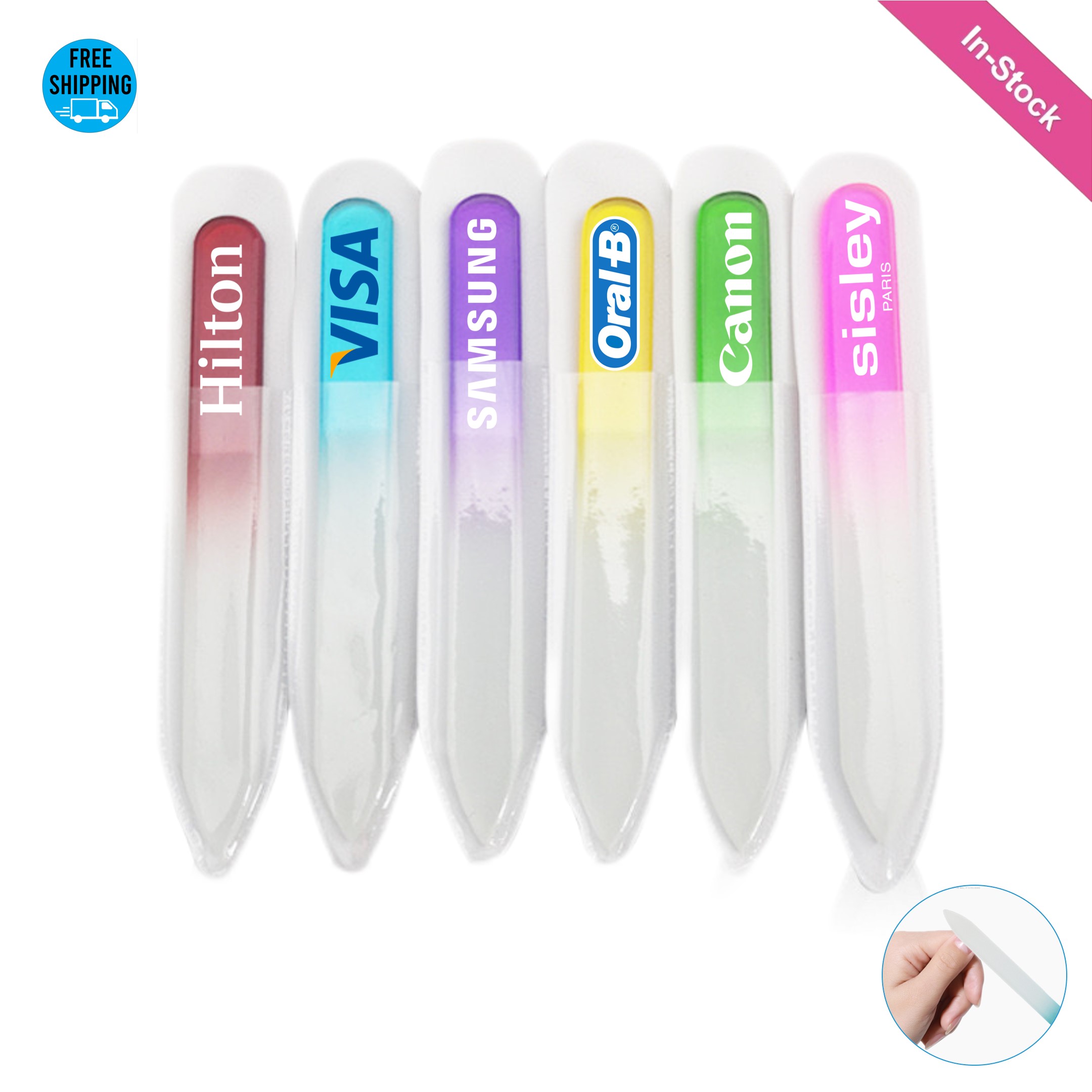 5 1/2" Premium Tempered Glass Nail File in Clear Sleeve 3