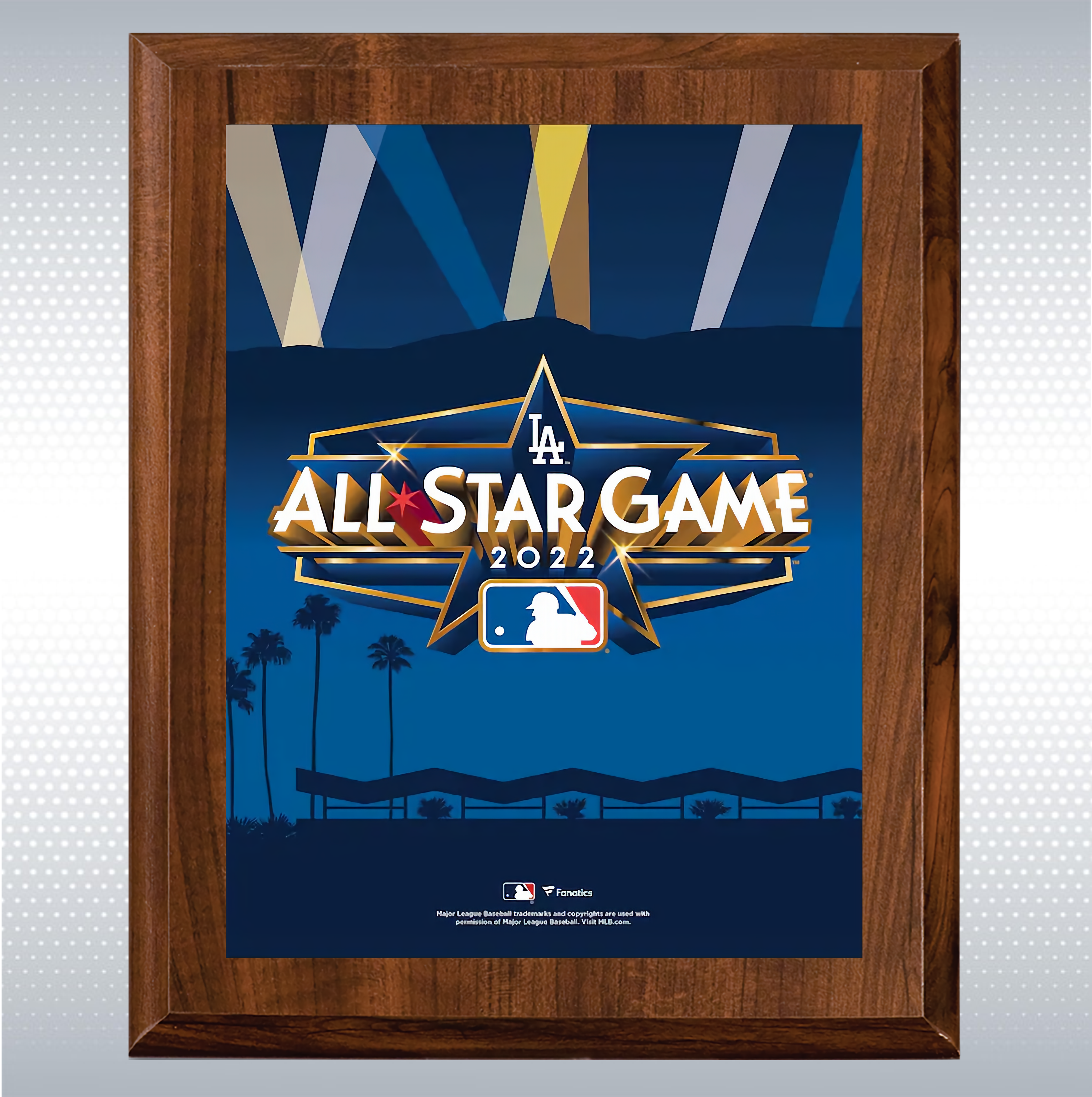 Cherry Finish Wood Plaque w/Full Color Sublimated Plate 6