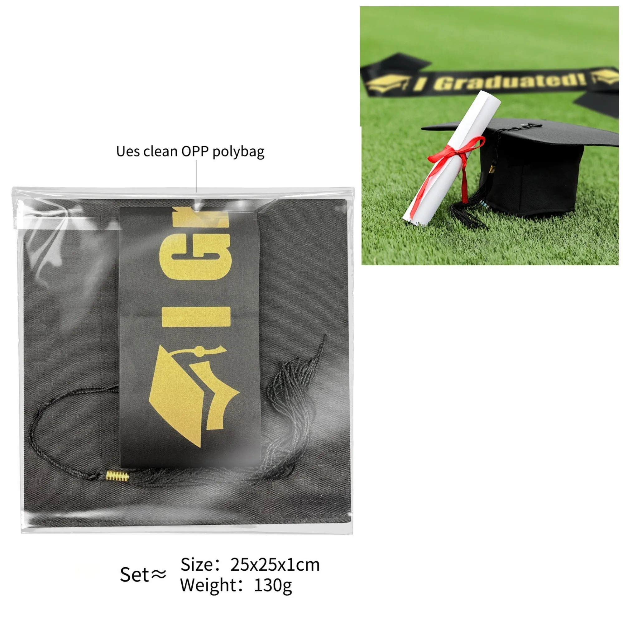 Bachelor's Graduation Suit-Ceremony Essentials (Straps+Hat) 2