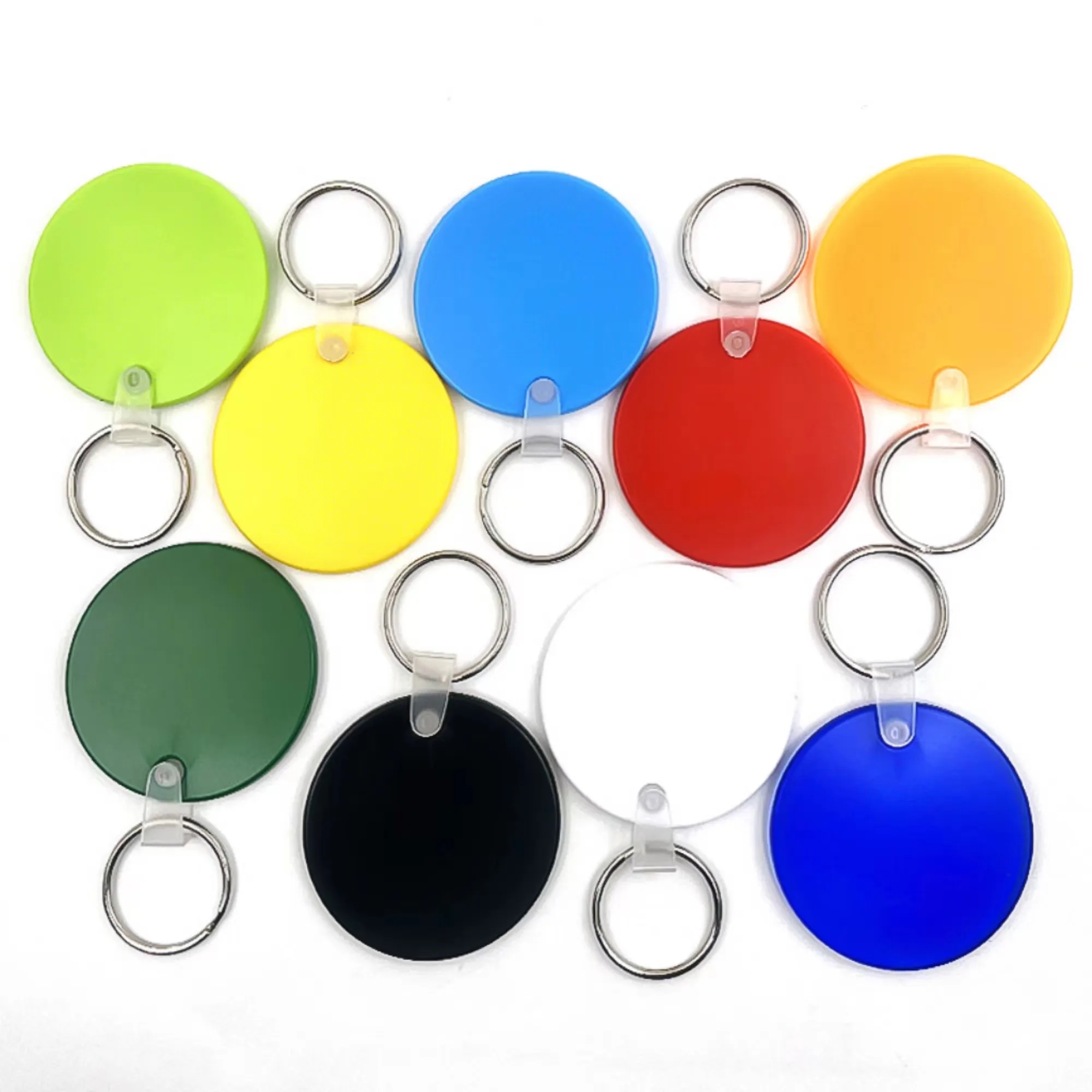 Circle Tag Soft Plastic Keychains 2