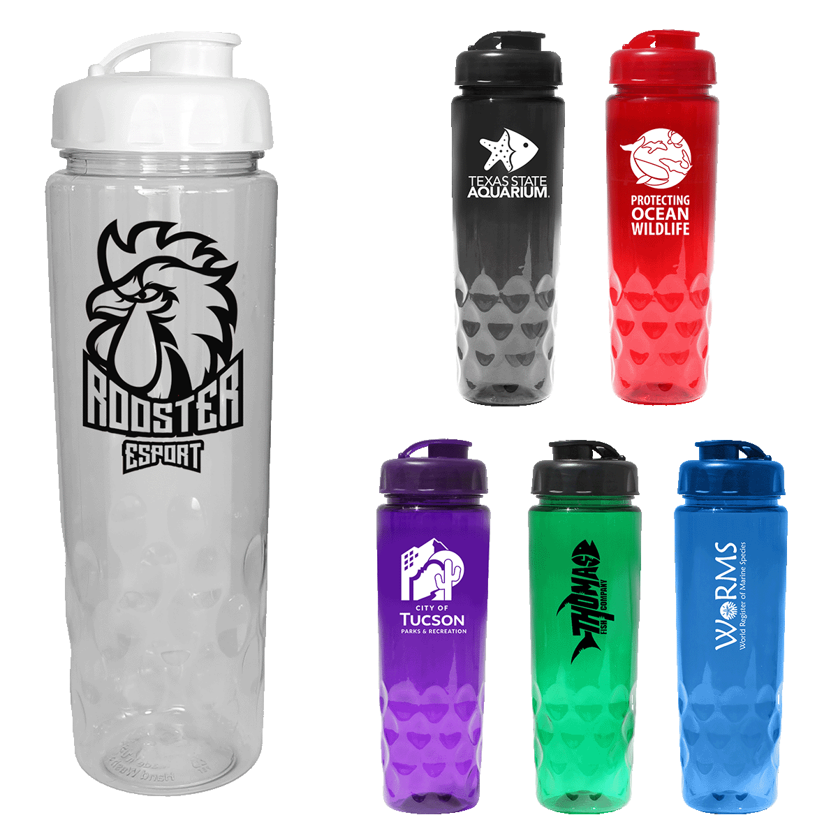 RECYCLED PET - 24 oz. Bottle with Flip Top Cap 1