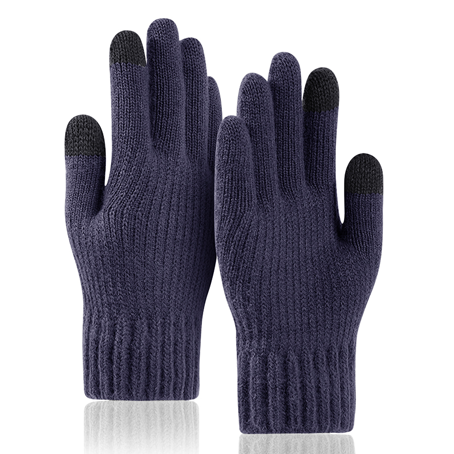 Adult Stretch Ribbed Gloves with Sensitive Touch and Custom 8
