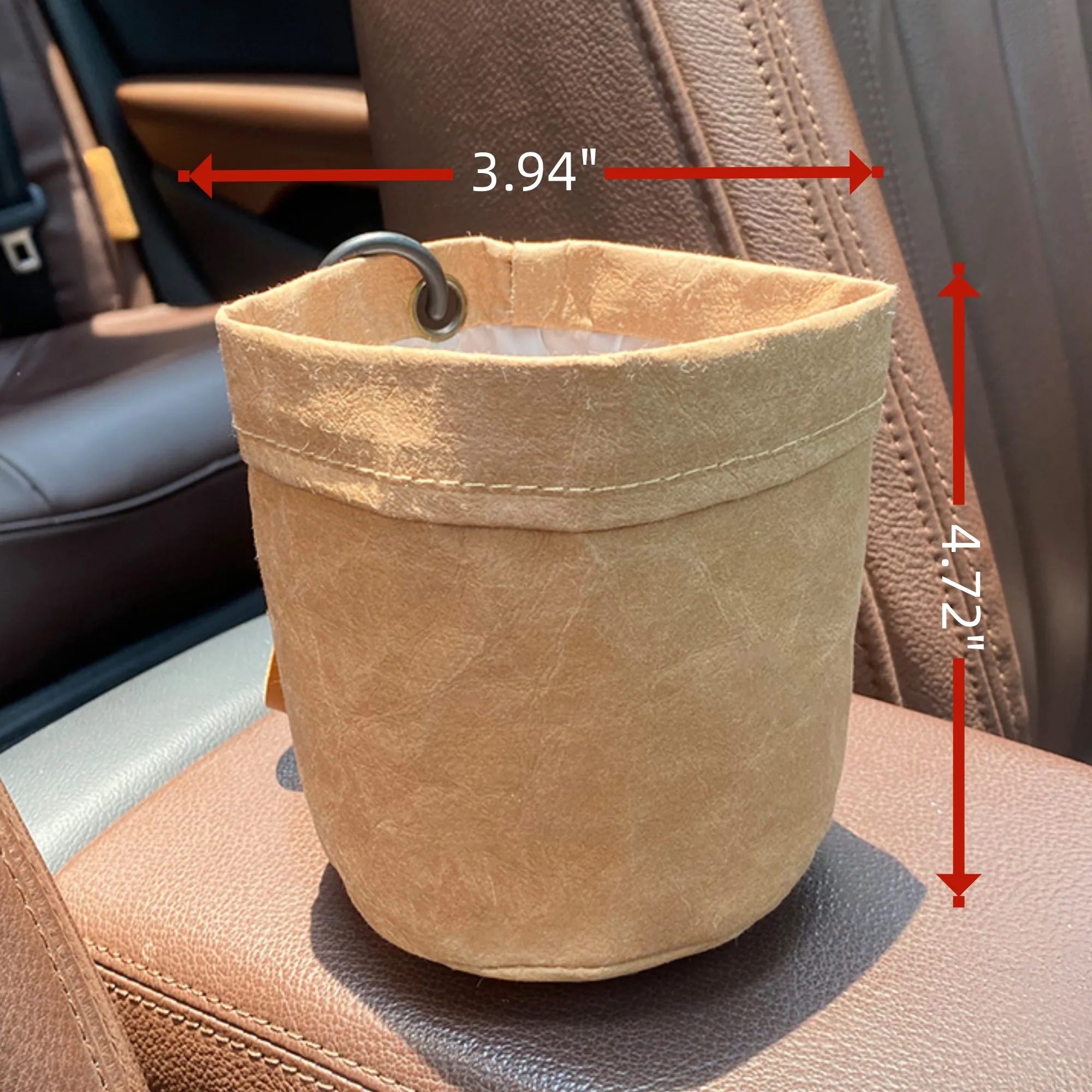 Waterproof Hanging Car Back Seat Organizer Trash Bag 2