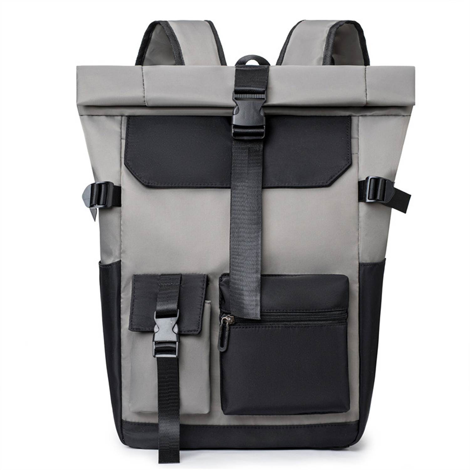 Oxford Roll Top Laptop Backpack 9