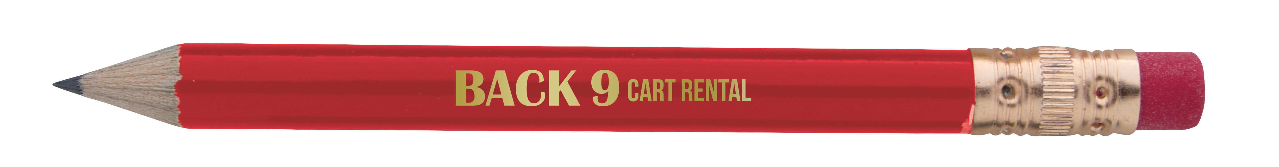 Round Golf Pencil with Eraser 26