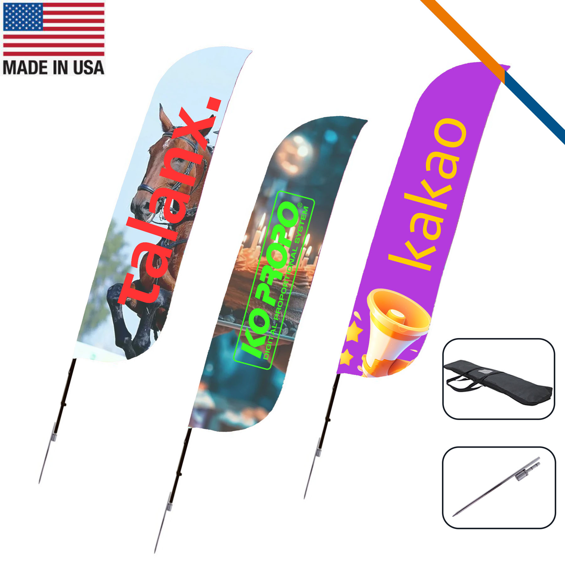 13' Garren Double-Sided Feather Flag 2