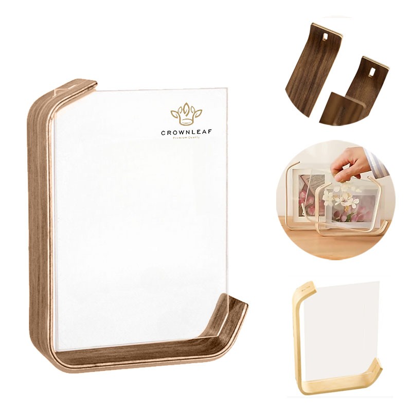 Acrylic Picture Frame Diy Wooden Photo Frame Transparent Herbarium Display Frame Home Decor 2