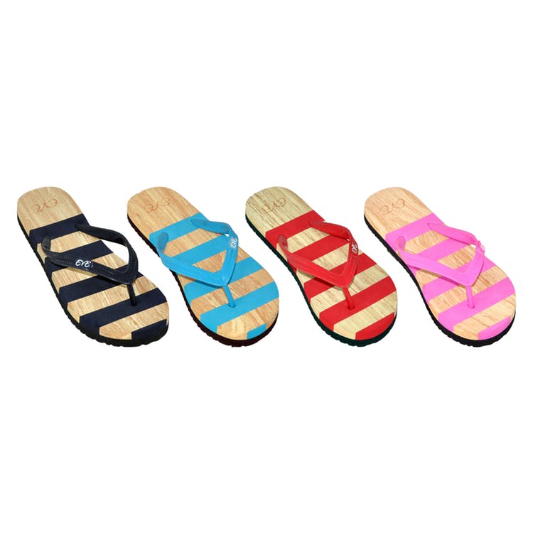 Women's Striped Flip Flops - 4 Colors Size 5/6-10/11 3
