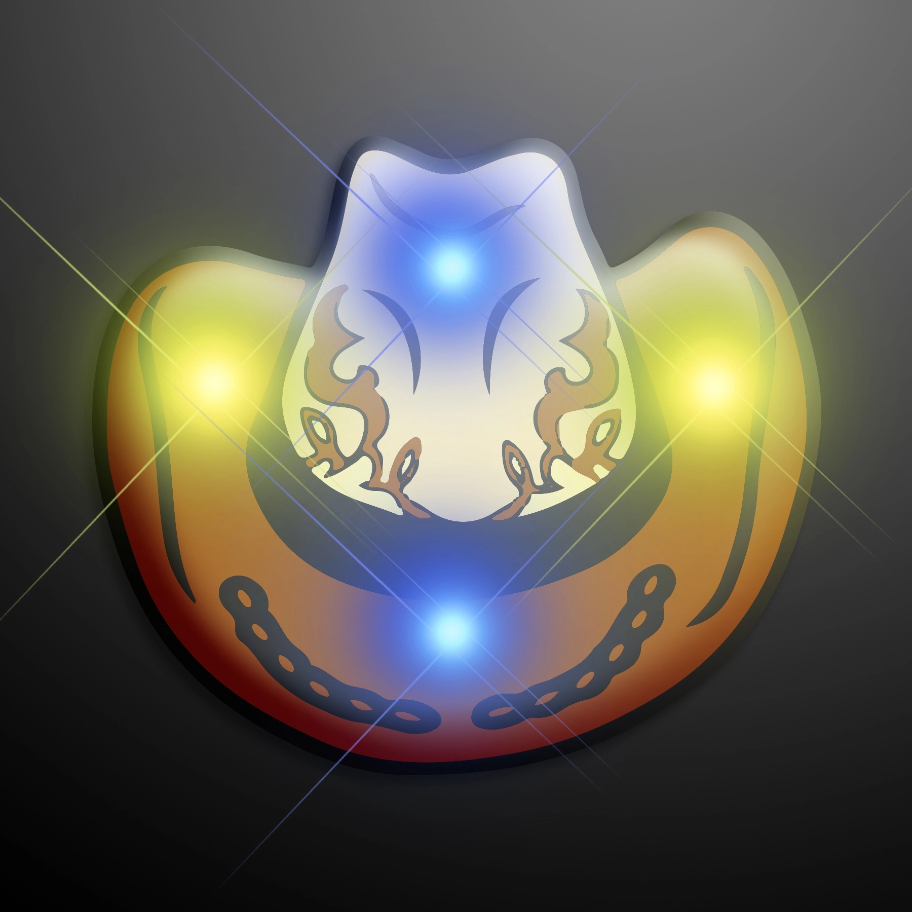 Cowboy Hat Flashing Pin 4