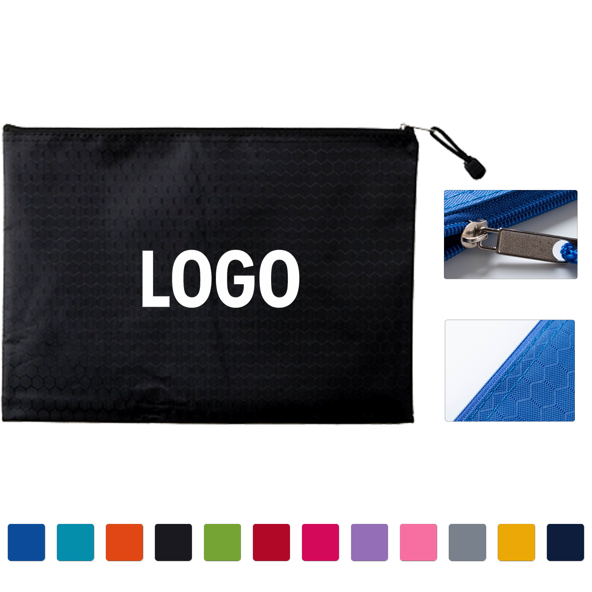A5 Oxford Mesh-Texture Document Pouch 2