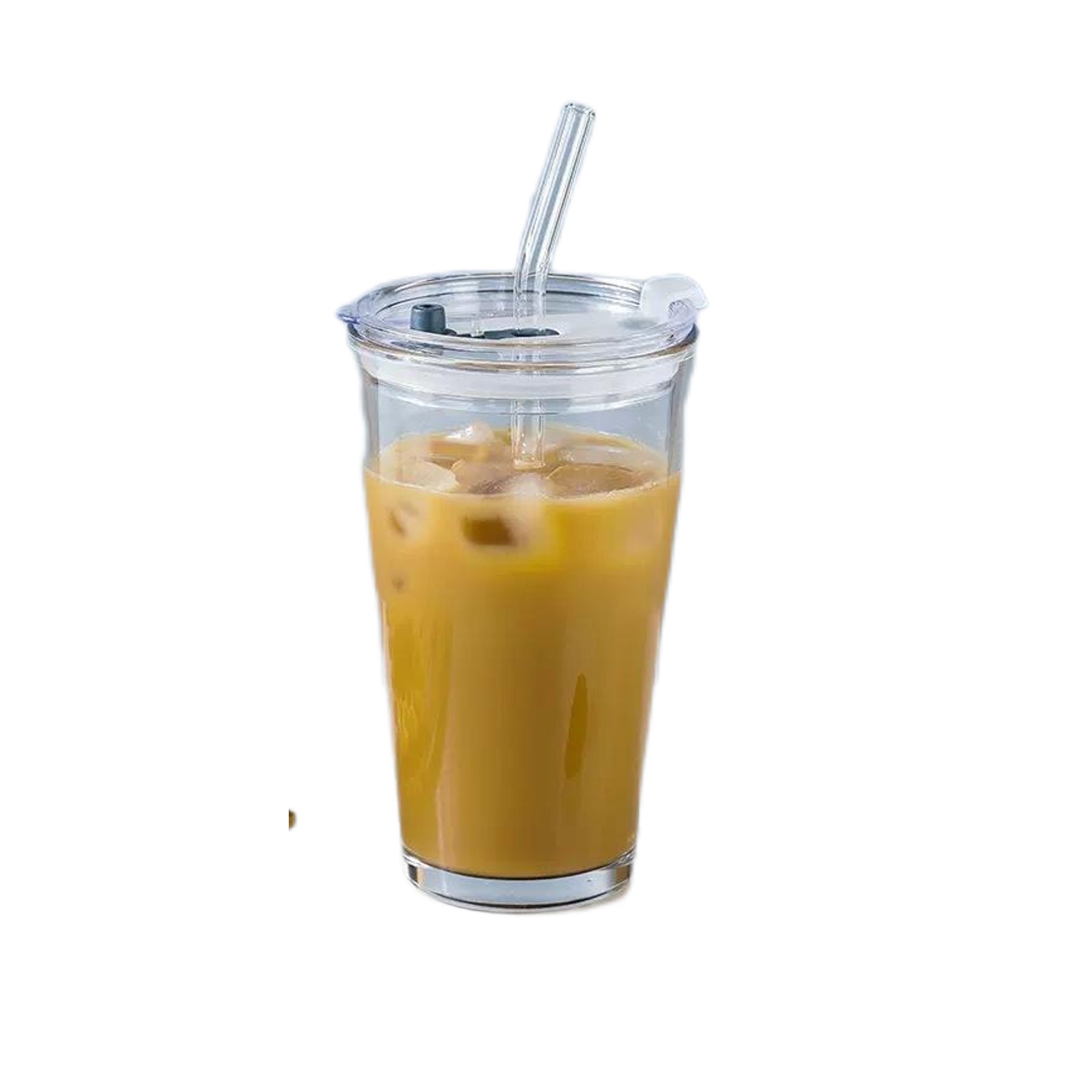 15 oz. Glass Straw Cup with Lid (direct import) 4